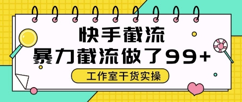 快手暴力截流玩法，全自动无需人工，每日单号50+精准客资【揭秘】-南友云赚