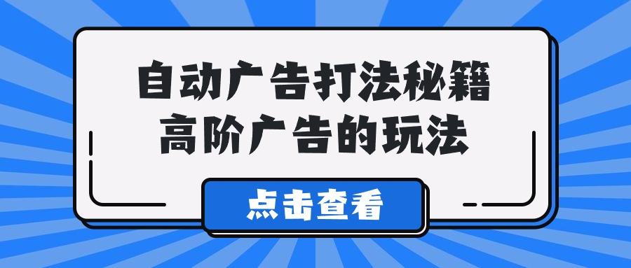 (9298期)A lice自动广告打法秘籍，高阶广告的玩法-南友云赚