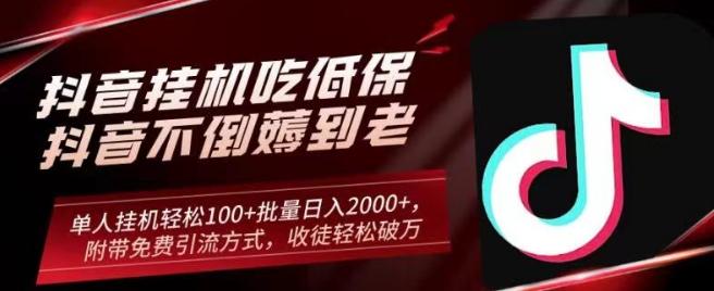 抖音挂机吃低保项目，单人挂机轻松100+批量日入2000+，附带免费引流方式，收徒轻松破万-南友云赚