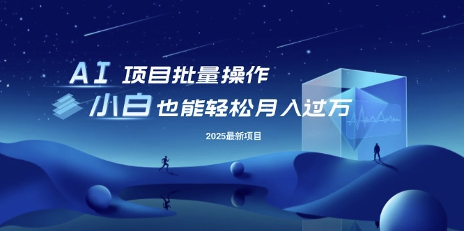 25年最新项目批量操作，小白也能轻松月入过W，可无限放大【揭秘】-南友云赚