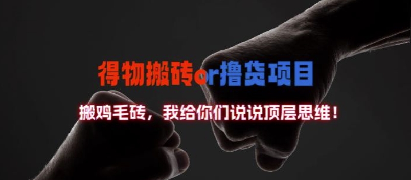 得物搬砖撸货项目?掰下数据，我给你们说说顶层思维【揭秘】-南友云赚