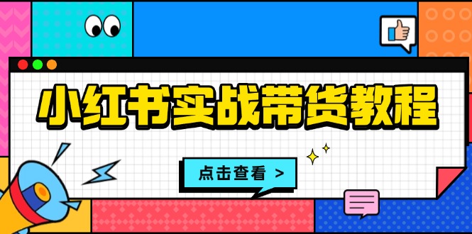 小红书实战带货教程：从开店到选品、笔记制作、发货、售后等全方位指导-南友云赚
