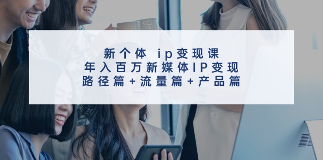 新个体ip变现课，年入百万新媒体IP变现，路径篇+流量篇+产品篇-南友云赚