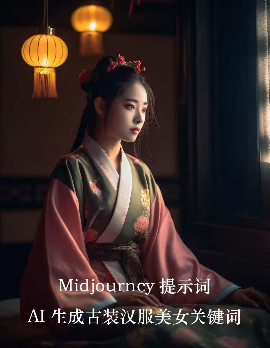 Midjourney关键词-AI生成中国风古装汉服美女人像提示关键词-南友云赚