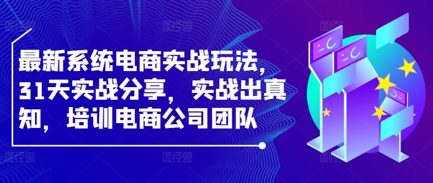 最新系统电商实战玩法，31天实战分享，实战出真知，培训电商公司团队-南友云赚