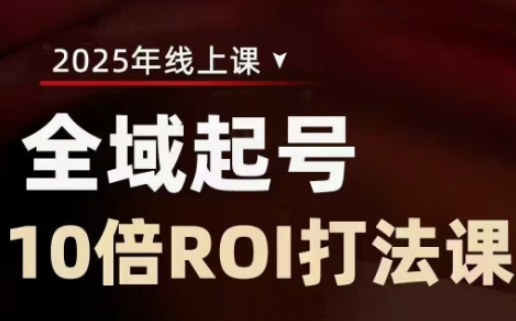 2025全域起号10倍ROI打法课，助你提升直播间的投资回报率-南友云赚