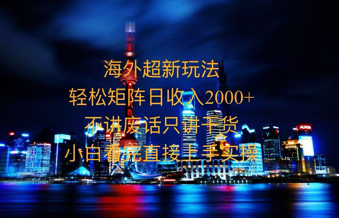 2025全新海外暴力玩法，操作简单，小白轻松上手-南友云赚