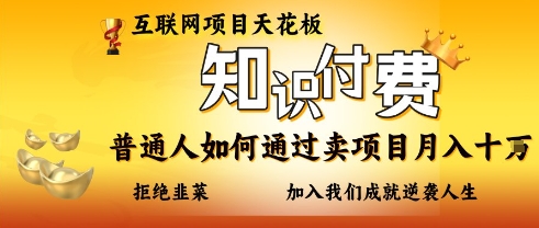 互联网项目天花板，知付付费项目，普通人如何通过卖项目月入十个，拒绝韭菜【揭秘】-南友云赚