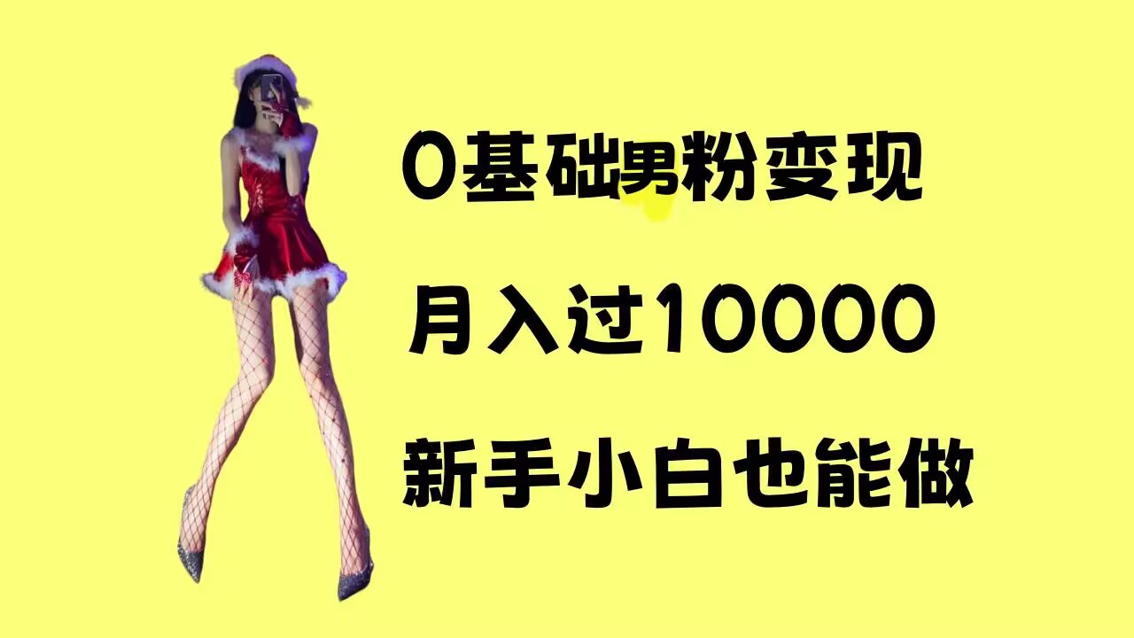 0基础男粉s粉变现，月入过1w+，操作简单，新手小白也能做【揭秘】-南友云赚