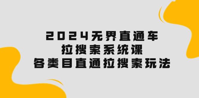 2024无界直通车·拉搜索系统课：各类目直通车 拉搜索玩法！-南友云赚