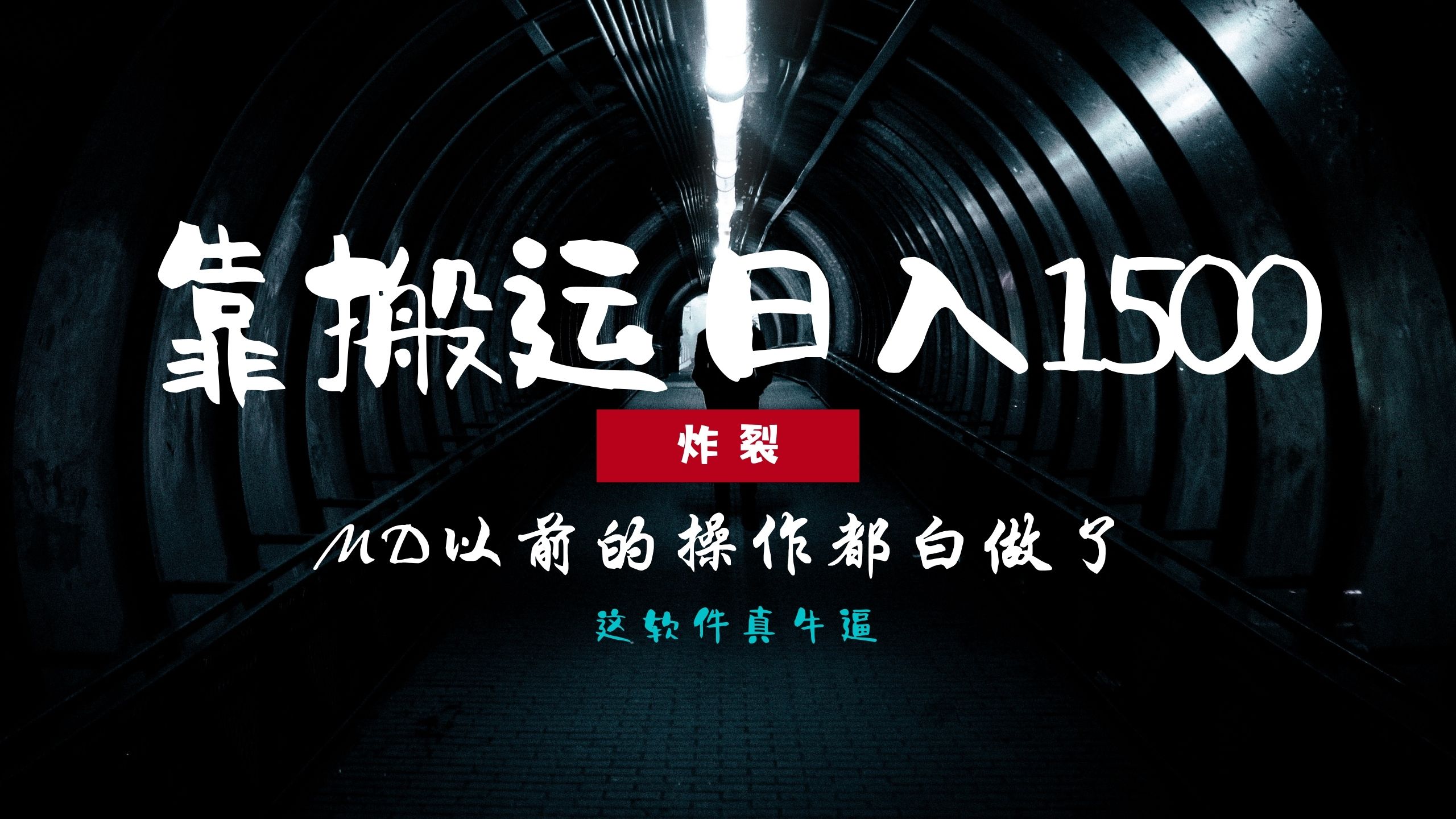 炸裂！0基础搬运也能批量日赚1500+，以前的操作都白做了！-南友云赚