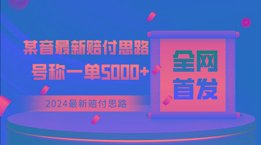 全网首发，2024最新某音赔付思路，号称一单收益5000+-南友云赚