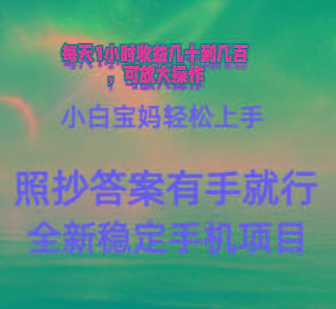 0门手机项目，宝妈小白轻松上手每天1小时几十到几百元真实可靠长期稳定-南友云赚