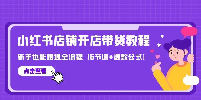 (9883期)最新小红书店铺开店带货教程，新手也能跑通全流程(6节课+爆款公式)-南友云赚