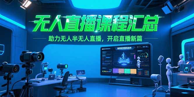 无人直播课程汇总，含非实时防风技术，助力无人半无人直播，开启直播新篇-南友云赚