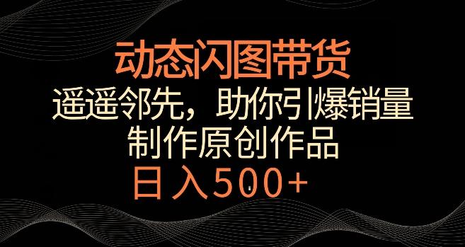 动态闪图带货，遥遥领先，冷门玩法，助你轻松引爆销量，日赚500+【揭秘】-南友云赚