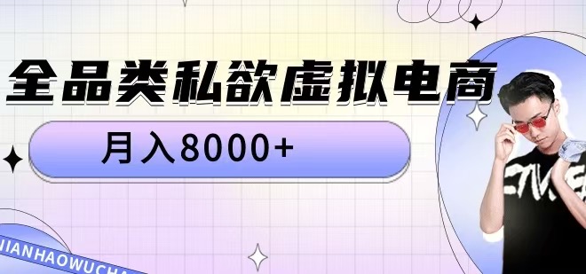 全品类私欲虚拟电商，月入8000+【揭秘】-南友云赚