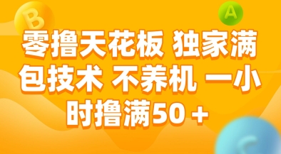 零撸天花板，独家满包技术，不用养机，一小时撸满50+，收益稳定【揭秘】-南友云赚