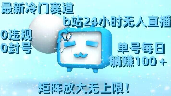最新冷门赛道，b站24小时无人直播，0违规0封号，单号每日躺赚100＋，矩阵放大无上限【揭秘】-南友云赚