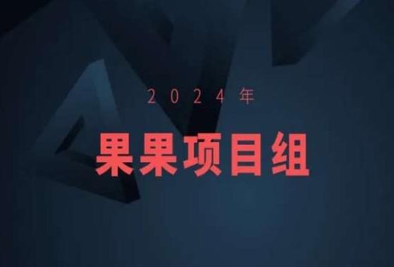2024年果果项目组项目合集-果果最新项目-南友云赚