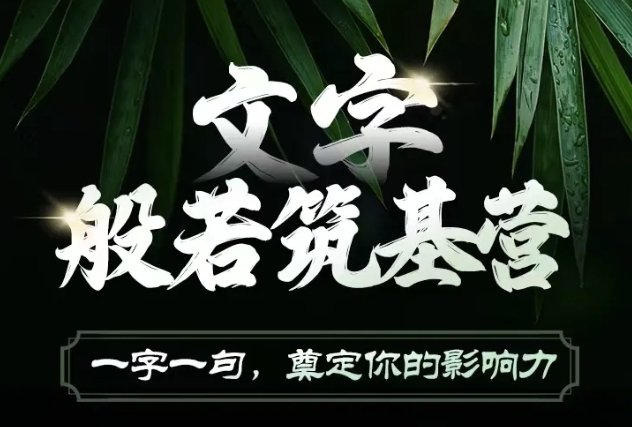 文字般若筑基营，用文字打造自己的影响力，写好文案 写出影响力 写出吸金力-南友云赚