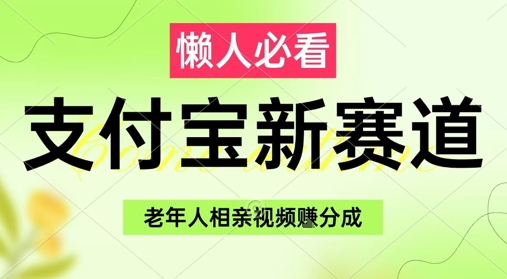 支付宝新赛道，利用老年人相亲视频，挣分成收益，轻松月入过W，操作简单-南友云赚