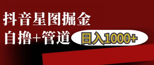 抖音星图掘金自撸，可以管道也可以自营，日入1k【揭秘】-南友云赚