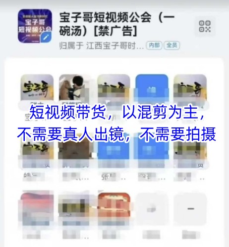 宝子哥头部团队短视频带货，以混剪为主，不需要真人出镜，不需要拍摄-南友云赚