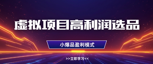 虚拟项目高利润选品方法，做好单店利润1W+，可多店倍增利润-南友云赚