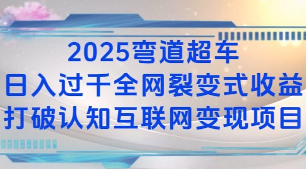2025弯道超车日入过K全网裂变式收益打破认知互联网变现项目【揭秘】-南友云赚
