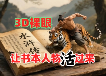 书本人物裸眼3D视频，新的玩法，流量超猛，保姆级教程-南友云赚