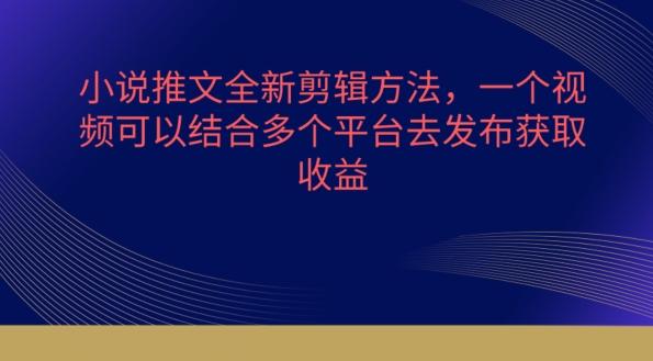 小说推文全新剪辑方法，一个视频可以结合多个平台去发布获取【揭秘】-南友云赚