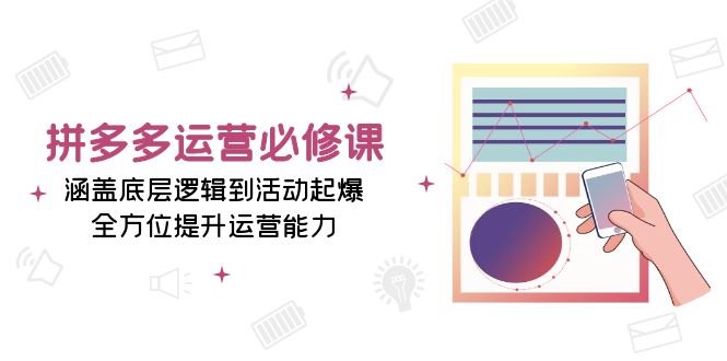 拼多多运营必修课：涵盖底层逻辑到活动起爆，全方位提升运营能力-南友云赚