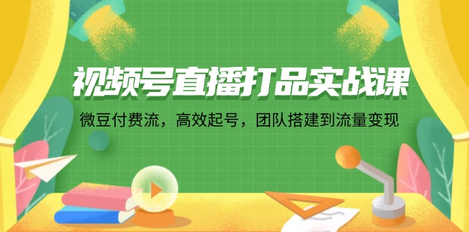 视频号直播打品实战课：微 豆 付 费 流，高效起号，团队搭建到流量变现-南友云赚