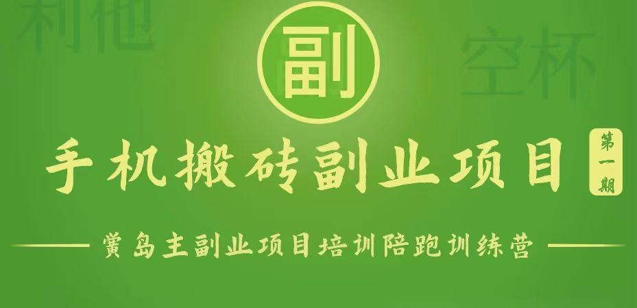 手机搬砖小副业项目训练营1.0，能用手机做的简单小副业-南友云赚