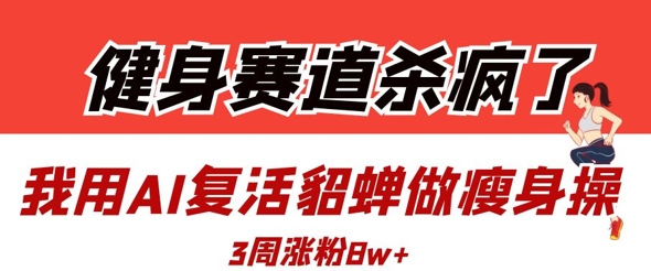 健身赛道杀疯了？我用AI复活貂蝉做瘦身操，3周涨粉8W-南友云赚