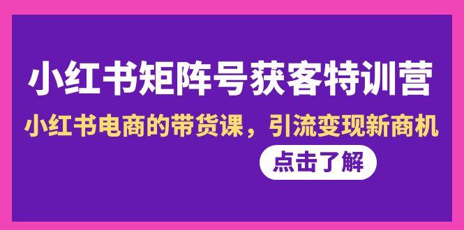 小红书-矩阵号获客特训营-第10期，小红书电商的带货课，引流变现新商机-南友云赚