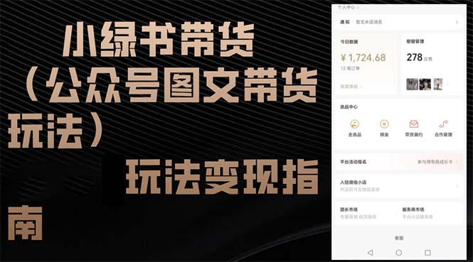 小绿书带货(公众号图文带货玩法-南友云赚