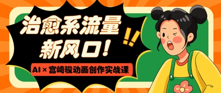 治愈系流量新风口，AI+宫崎骏动画创作实战课，从0到1打造爆款视频-南友云赚