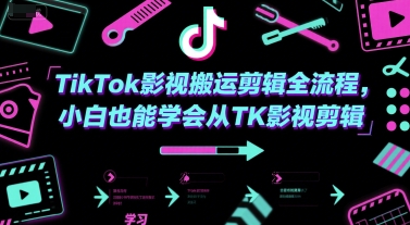 TikTok影视搬运剪辑全流程，小白也能学会从TK影视剪辑-南友云赚