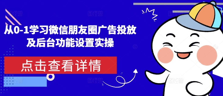 从0-1学习微信朋友圈广告投放及后台功能设置实操-南友云赚