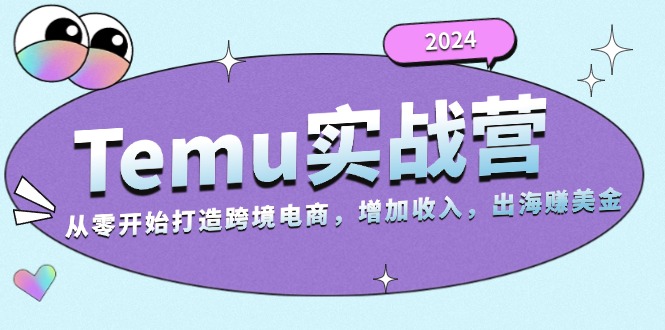 2024Temu实战营：从零开始打造跨境电商，增加收入，出海赚美金-南友云赚