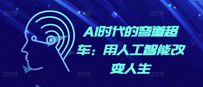AI时代的弯道超车：用人工智能改变人生-南友云赚