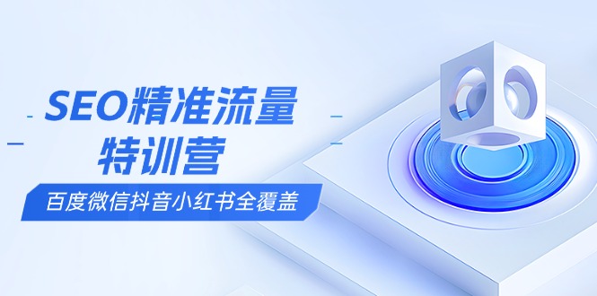 SEO精准流量特训营，百度微信抖音小红书全覆盖，带你搞懂搜索优化核心技巧-南友云赚