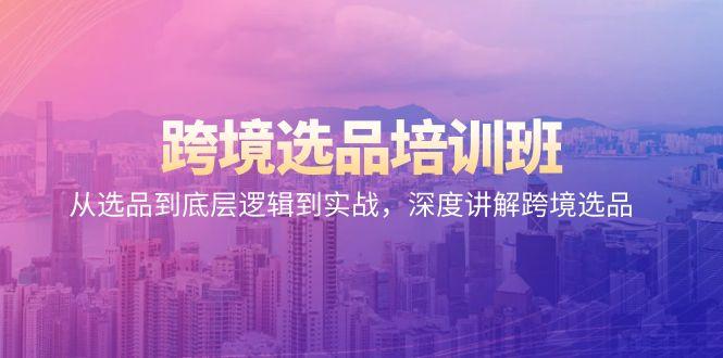 跨境选品培训班：从选品到底层逻辑到实战，深度讲解跨境选品-南友云赚