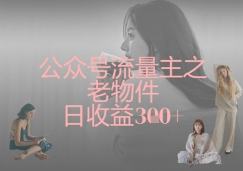 公众号流量主之老物件日收益300+-南友云赚