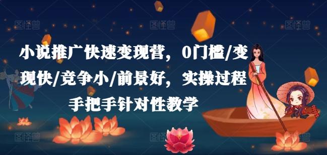 小说推广快速变现营，0门槛/变现快/竞争小/前景好，实操过程手把手针对性教学-南友云赚