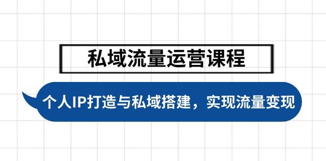 私域流量运营课程，个人IP打造与私域搭建，助力学员实现流量变现-南友云赚