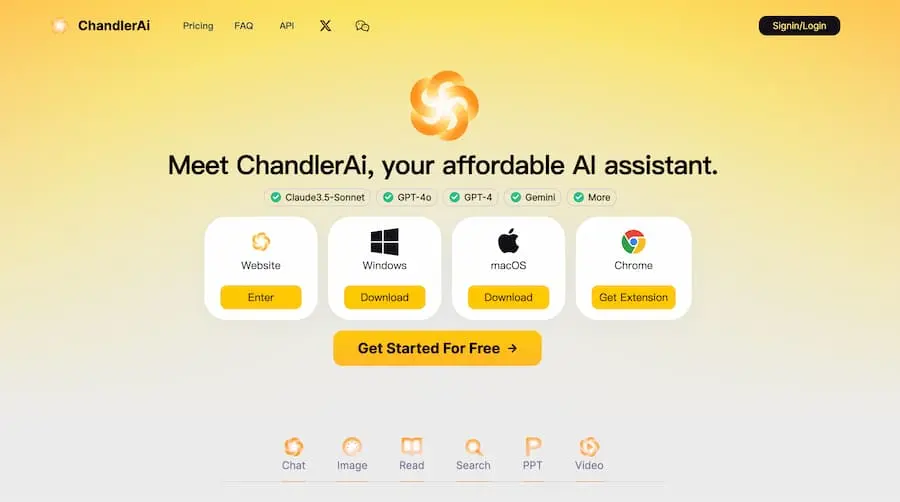 ChandlerAi｜综合性人工智能助手平台 提供多种AI服务-南友云赚