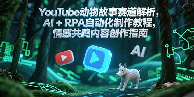 YouTube动物故事赛道解析，AI+RPA自动化制作教程，情感共鸣内容创作指南-南友云赚
